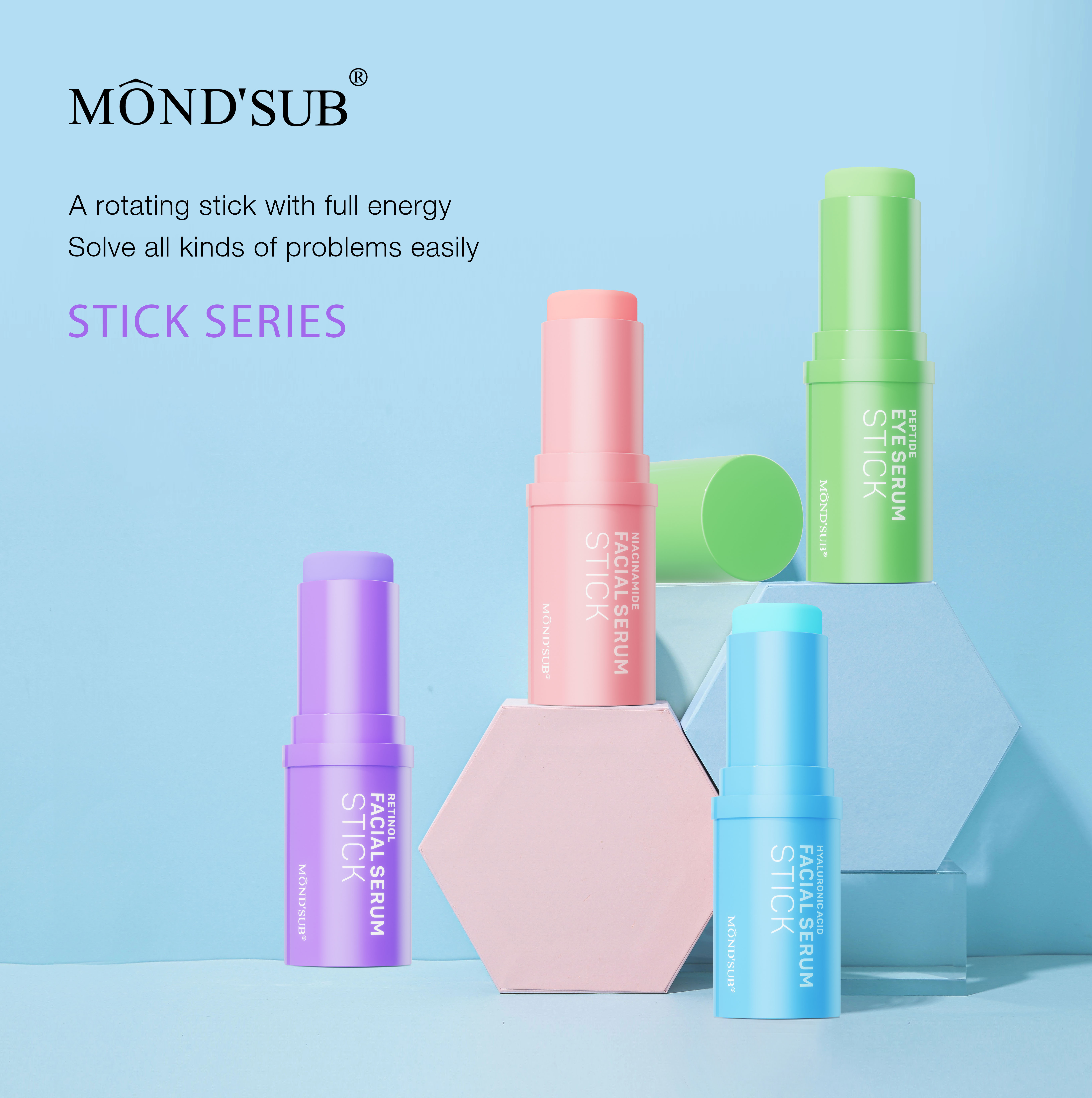 MOND'SUB Etiqueta Privada hidratante Stick crema facial Bálsamo hidratante cuidado de la piel nutritivo multiuso Face Stick