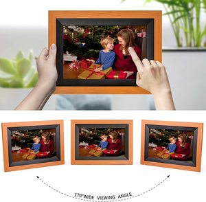 Bán buôn IPS màn hình cảm ứng wifi thông minh hình ảnh kỹ thuật số khung <span class=keywords><strong>10</strong></span>.1 inch với bìa gỗ 16GB lưu trữ chia sẻ hình ảnh thông qua ứng dụng miễn phí - Product Image 4