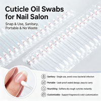 Outils de soin des cuticules hydratants à usage unique, réparation des bords d'ongles secs et gercés, vente en gros pour salons, écouvillons jetables pour huile à cuticules