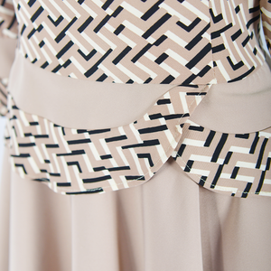 Robe longue décontractée grande taille pour femme, élégante, coupe trapèze, taille cintrée, jupe évasée, col chemise, plissée, style africain - Product Image 5