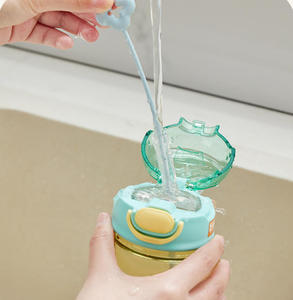 Brosse à paille en silicone à long manche de haute qualité, brosse à paille à fleurs réutilisable, brosse de nettoyage pour paille à fleurs extra longue, brosse à bouteille - Product Image 4
