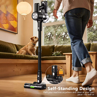 Aspirateur balai sans sac HEPA 500W avec écran LED pour poils d'animaux et usage domestique