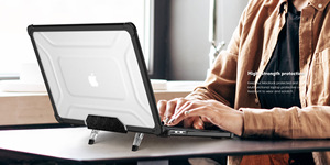 Nhà Máy Bán Buôn Giá Nhiệm Vụ Nặng Nề Gồ Ghề Vỏ Cứng Laptopsleeve Trường Hợp Bìa Với Chức Năng Đứng Cho <span class=keywords><strong>Macbook</strong></span> Không Khí 13 14 15 16Inch - Product Image 6