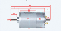 Moteur DC 555 12V 24V Mini Moteur à Double Arbre de Sortie, à Balais, Haute Vitesse, Vitesse Réglable, Rotation CW/CCW
