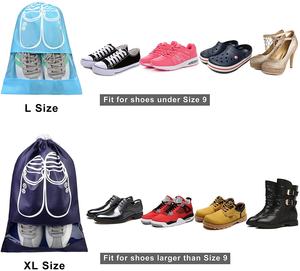 Organisateur de chaussures, sacs de rangement personnalisés pour gagner de l'espace, sacs de rangement Non-tissé Portable à cordon, sac de voyage avec votre propre logo - Product Image 6