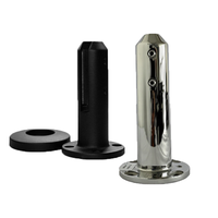 Amortisseur de chocs en silicone bicolore cylindrique pour poteau de sol en verre, anti-vibration, moderne, pour bricolage, parcs publics et clôtures piétonnes en verre