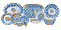 Assiette en mélamine colorée avec compartiment à chips et sauce, compatible lave-vaisselle, idéale pour cadeau de pendaison de crémaillère, fête à la plage, brunch du week-end, usage quotidien