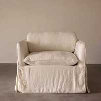 Fauteuil moderne et confortable à une place avec revêtement en tissu et rembourrage en éponge, convertible en canapé-lit pour salon, hôtel, chambre et appartement