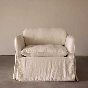 Poltrona Moderna Morbida a Una Piazza con Rivestimento in Tessuto e Imbottitura in Spugna, Divano Letto per <span class=keywords><strong>Soggiorno</strong></span>, Hotel, Camera <span class=keywords><strong>da</strong></span> Letto e Appartamento - Product Image 2