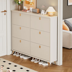 Scarpiera Salvaspazio in Legno per <span class=keywords><strong>Ingresso</strong></span> e Angoli Stretti, <span class=keywords><strong>Mobile</strong></span> Porta Scarpe Antipolvere di Grande Capacità - Product Image 2