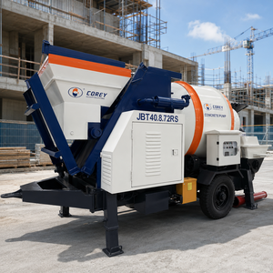 Pompe à béton montée sur remorque, diesel, haute qualité, capacité 40 m/h, portée 50 m, haute efficacité, garantie 1 an, cœur PLC - Product Image 1