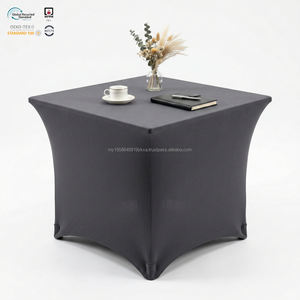 Funda de Mesa Redonda de Spandex Blanca de 108 Pulgadas, Moderna, Impermeable, Ecológica y Elástica para Eventos - Product Image 1