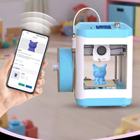 GEEETECH mainan Printer 3d, mesin Printer 3d Profesional DIY Desktop M1 kecepatan tinggi semi-otomatis pelevelan otomatis FDM Mini 3d