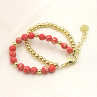 Mignon belle mode pierre naturelle perle Bracelet bébé filles accessoires filles Yoga Bracelet pour noël mariage cadeau bijoux