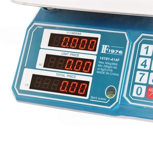 Báscula Electrónica de Plataforma Veidt para Precio, 30KG/5g, Comercial, Exportación, Comercio Exterior, Inglés, Frutas, 14191-414F - Product Image 3
