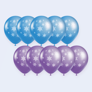 Party Love Balloon Snowflake 12 Pcs Blue <b>Purple</b> Latex Party <b>Decorations</b> <b>Christmas</b> - Product Image 1