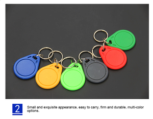 Tùy chỉnh Epoxy Keychain RFID thẻ chìa khóa tk4100 độc đáo ID Keyring khách sạn không tiếp xúc kiểm soát truy cập thông minh Key Fob chip NFC Keychain - Product Image 2