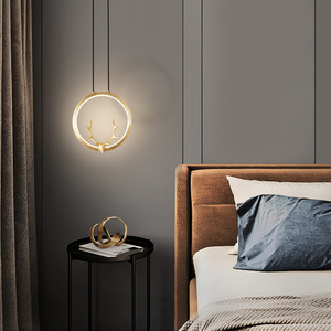 Lámpara Colgante de Lujo Estilo Nórdico 2022, Diseño de Asta de Ciervo Totalmente en Cobre, Ideal para Instagram, Lámpara de Techo Creativa y Única para Dormitorio - Product Image 4