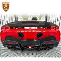 Spoiler Belakang Ferrari SF90 Model OEM Serat Karbon Kering Ducktail Wing Modifikasi Mobil