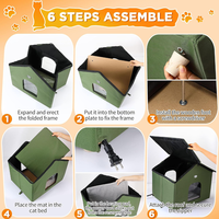 Lit extérieur moderne chauffant pour chat et chien imperméable et résistant à l'hiver, maison chaude et durable pour animaux de compagnie