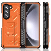 Casing Anti-jatuh Berkualitas Tinggi untuk Samsung Galaxy Z Fold5 Fold4 Fold3 Cover Galaxy Z Fold 5 4 3 dengan Penyangga dan Slot Pena