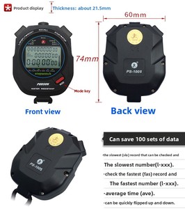 <span class=keywords><strong>Chronomètre</strong></span> électronique sportif étanche et antidérapant 1005, mémoire 100 canaux, fonction pause, pour course, <span class=keywords><strong>fitness</strong></span>, cyclisme - Vente en gros usine - Product Image 6