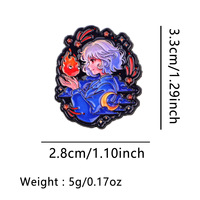 Pin Kerah Berbahan Paduan Seng dengan Enamel Lunak Bergaya Antik, Motif Landak Anime - Bros Kerah Logam Enamel Hewan Lucu, Hadiah Konvensi Grosir