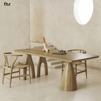Table à manger rectangulaire nordique en bois massif Design moderne Simple table de travail à domicile bureau de négociation pour hôtels