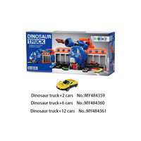 Nouveau 2027 Ensemble de jeu de transport et de rangement avec jeu de tir à éjection, Camion dinosaure jouet avec voitures de course pour enfants