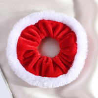 Nouveau Chouchou de Noël transfrontalier en peluche grande taille fait main haute élasticité pour femme, accessoire capillaire haut de gamme, vente en gros