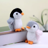 Kawaii pingouin en peluche porte-clés Mini doux peluche poupées sac suspendu accessoires mignon porte-clés jouet