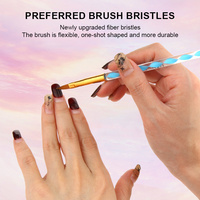 5 pièces Nail Art pinceaux ensemble acrylique Gel vernis peinture dessin pointillage stylo ongles Liner brosse pour bricolage manucure Salon à la maison