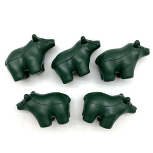 Pelota Antiestrés Promocional <span class=keywords><strong>de</strong></span> Espuma <span class=keywords><strong>de</strong></span> PU en Forma <span class=keywords><strong>de</strong></span> Toro Verde Oscuro con Logotipo Personalizado, Juguete Antiestrés <span class=keywords><strong>de</strong></span> Toro Negro - Product Image 6