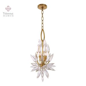 Americano Vintage encantador <span class=keywords><strong>real</strong></span> imperio latón estilo LED elegante cristal flor moderno colgante de luz - Product Image 1
