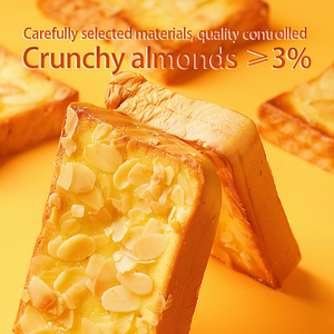 Venta al por mayor de <span class=keywords><strong>tostadas</strong></span> horneadas grasas 0 Trans, rebanadas de pan de almendra crujiente para sándwich de desayuno, <span class=keywords><strong>tostadas</strong></span> a granel de 2500G - Product Image 6