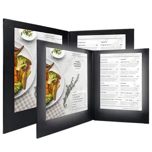 Papan Display Menu Makanan Cepat, papan Menu Led restoran Menu tampilan cahaya 2 Panel