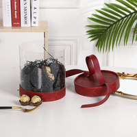 Boîtes cadeaux transparentes portables avec poignée pour fleurs, bonbons, chocolat, tube cylindrique transparent en PVC, seau