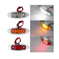 Feux de position latéraux universels à LED 1W, style Piranha, pour camions, remorques, bateaux, voitures, bus, 12V 24V, rouge ambre, indicateurs de direction