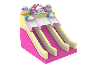 Château gonflable commercial à thème bonbons pour centres de jeux intérieurs à fort trafic avec toboggan - Product Image 2