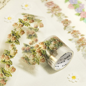 1 rouleau de ruban brodé de fleurs de rêve série de ruban PET manuel de collage décoratif pour bricolage - Product Image 3