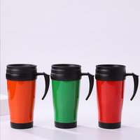 Populaire transparent 16oz 24oz boisson lait café double couche en plastique portable paille tasse 32 oz tasses en plastique