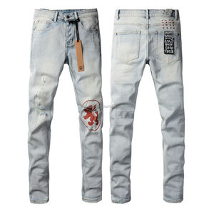Pantaloni da Uomo di Alta Qualità, Jeans di Lusso Hip Hop in Vendita, <span class=keywords><strong>Denim</strong></span> Y2K Effetto Vissuto, <span class=keywords><strong>Marca</strong></span> Designer Ksubises, Jeans Vintage - Product Image 2