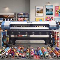 Impresora Digital Eco Solvente de 1.8m con 1 o 2 Cabezales Epson I3200, Máquina de Impresión de Inyección de Tinta de Gran Formato para Publicidad en Pancartas Flexibles