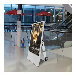 Tragbarer batterie betriebener Digital Signage Kiosk für den Außenbereich 43-Zoll-LCD-Display Digitales Poster-Display