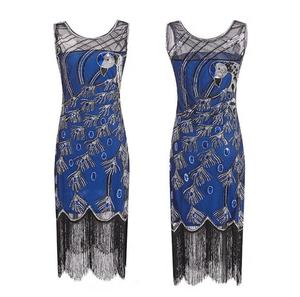 Bestdance femmes 1920s Vintage Clapet Frange Perlée Gatsby Robe De Soirée 5 Couleurs - Product Image 5