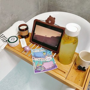 Estante de Baño de Bambú, Estante de Almacenamiento Multifuncional para Baño, Extensible, Antideslizante, Suministro Directo Transfronterizo - Product Image 2
