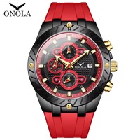 Montre Chronographe à Quartz ONOLA, Nouveauté 2026, Montre Homme Sport Étanche, Vente en Gros, Montres Homme de Luxe Étanche en Silicone