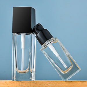 Flacone in Vetro Rettangolare da 30ml di Ultima Generazione con Tappo a Vite e Pompa <span class=keywords><strong>Vuota</strong></span> per Crema Viso, Colore Personalizzabile - Product Image 3