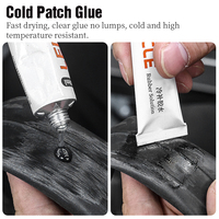 LEBYCLE Kit de Parches para Neumáticos de Bicicleta Caja de Parches con Pegamento para Tubo Interior Reparación Rápida Ciclismo Fuerte Adhesión Herramientas Portátiles