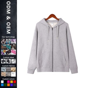 Fabricants de vêtements, veste à <span class=keywords><strong>capuche</strong></span> zippée personnalisée en coton 100% 350 grammes, <span class=keywords><strong>sweat</strong></span>-shirt épais à manches longues pour l'automne et l'hiver - Product Image 1